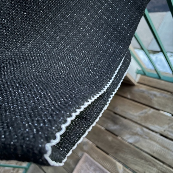 🆕 AQUA Black Tweed Lace Trim Button Front Dress Bloomingdale’s Office Size M - Picture 13 of 16